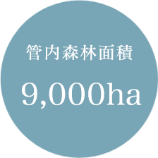 管内森林面積9,000ha